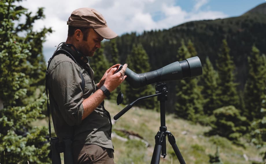 photographer lining up a shot